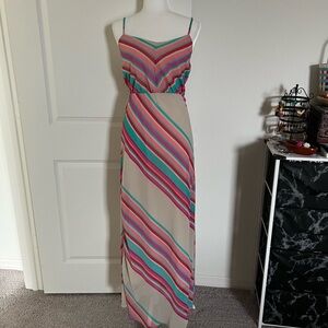 EUC Heartsoul Pink Stripe Maxi Dress Small / Medium